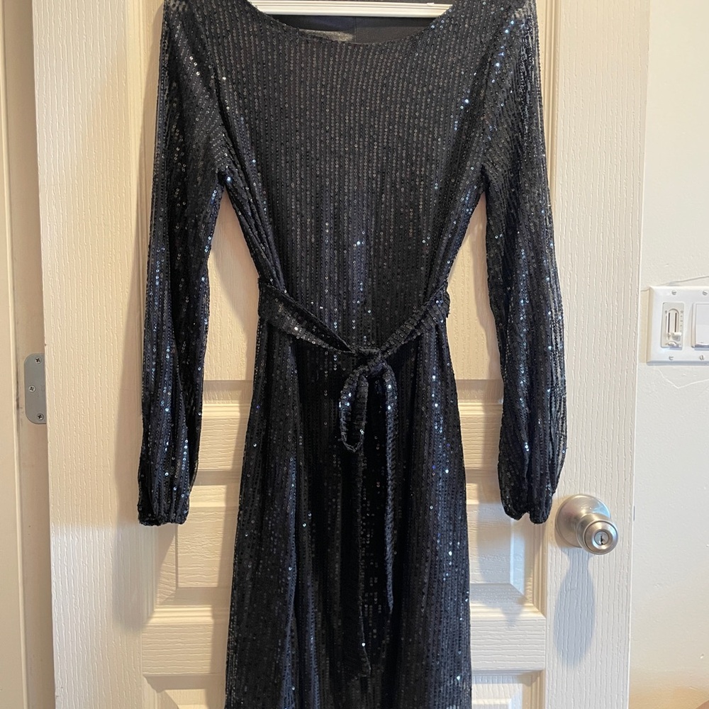 Elegant Black Sequin Dress
